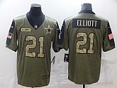 Nike Cowboys 21 Ezekiel Elliott Olive Camo 2021 Salute To Service Limited Jersey Dzhi,baseball caps,new era cap wholesale,wholesale hats
